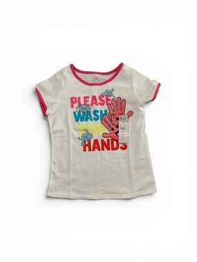 365Kids Girls 8 Please Wash Your Hands Graphic T-shirt